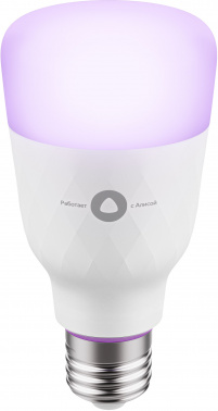 Умная лампа Yandex YNDX-00018 цветная E27 8Вт 900lm Wi-Fi (упак.:1шт) (YNDX-00018) (1/50)