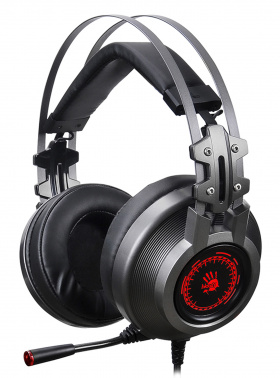 Игровая гарнитура A4TECH Bloody J527 2м мониторные USB оголовье (J527), серый (1/10)