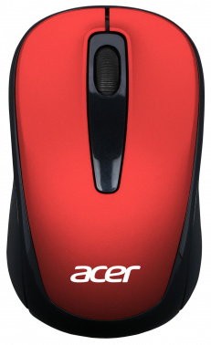 Мышь Acer OMR136 красный оптическая (1000dpi) беспроводная USB для ноутбука (3but)