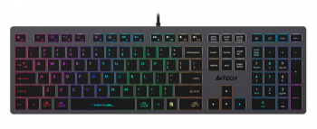 Клавиатура A4Tech Fstyler FX60 серый USB slim Multimedia LED