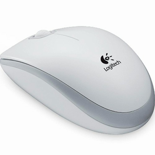 Мышь проводная LOGITECH B100 (800dpi) USB (2but), белый