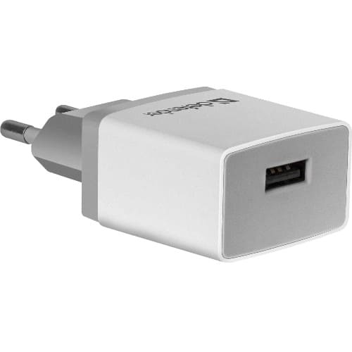 Адаптер сетевой DEFENDER UPA-21, белый, 1xUSB, 5V/2.1А (1/50)