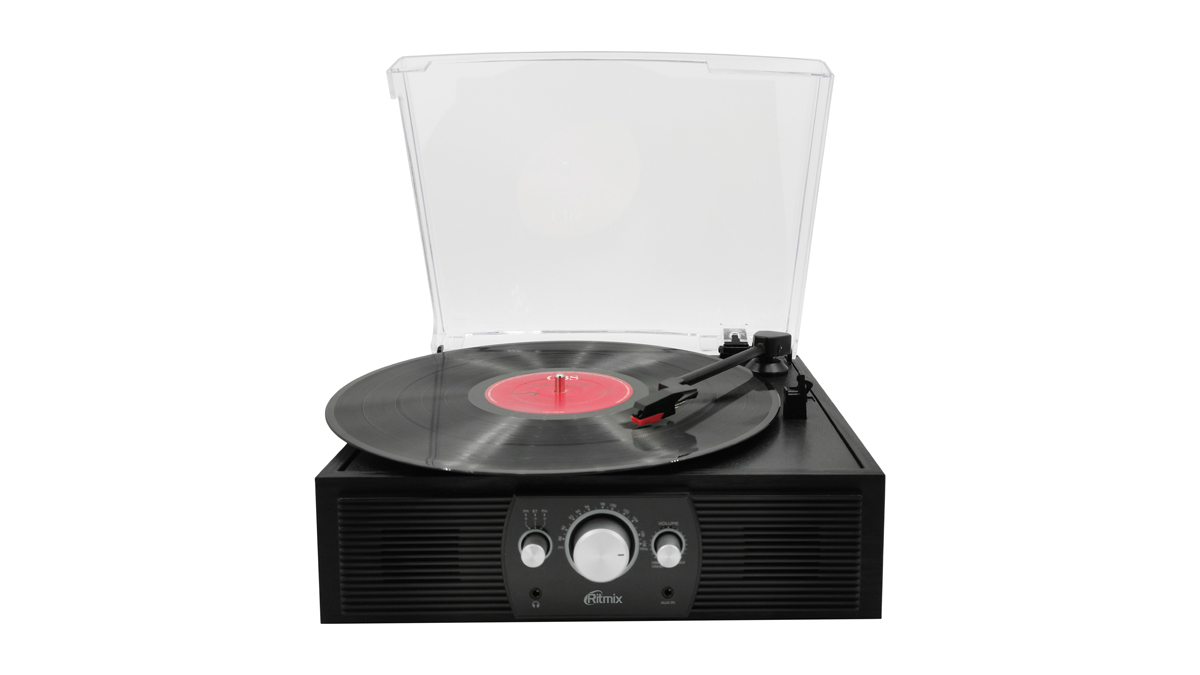 Виниловый проигрыватель RITMIX LP-200B Black wood, 3 скорости, Функция автостоп, Bluetooth, 3.5mm AU