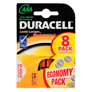 Элемент питания DURACELL  LR03  BL8 BASIC  (8/80/35280)