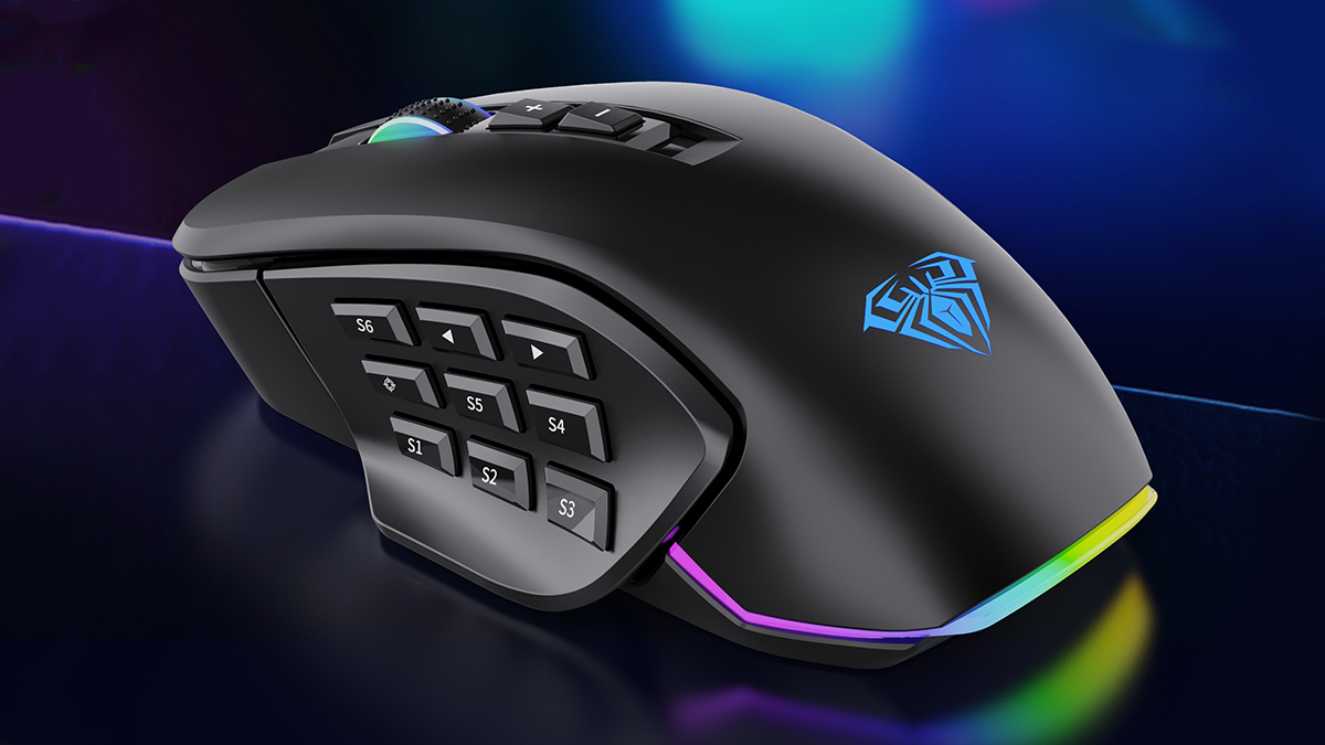 Мышь проводная игровая AULA H510, RGB подсветка, до 14 кн, (1/40)